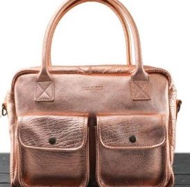 sac à main cuir Le Dandy or rose